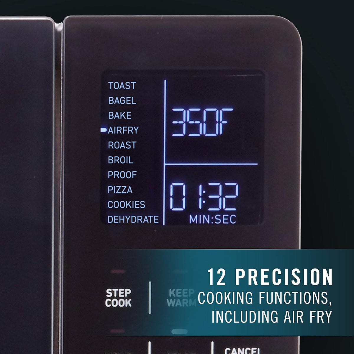 Calphalon Air Fryer Oven, 11-in-1 Toaster Oven Air Fryer Combo, Cool Touch Exterior, 26.4 QT/25 L, Fits 12" Pizza, Stainless Steel