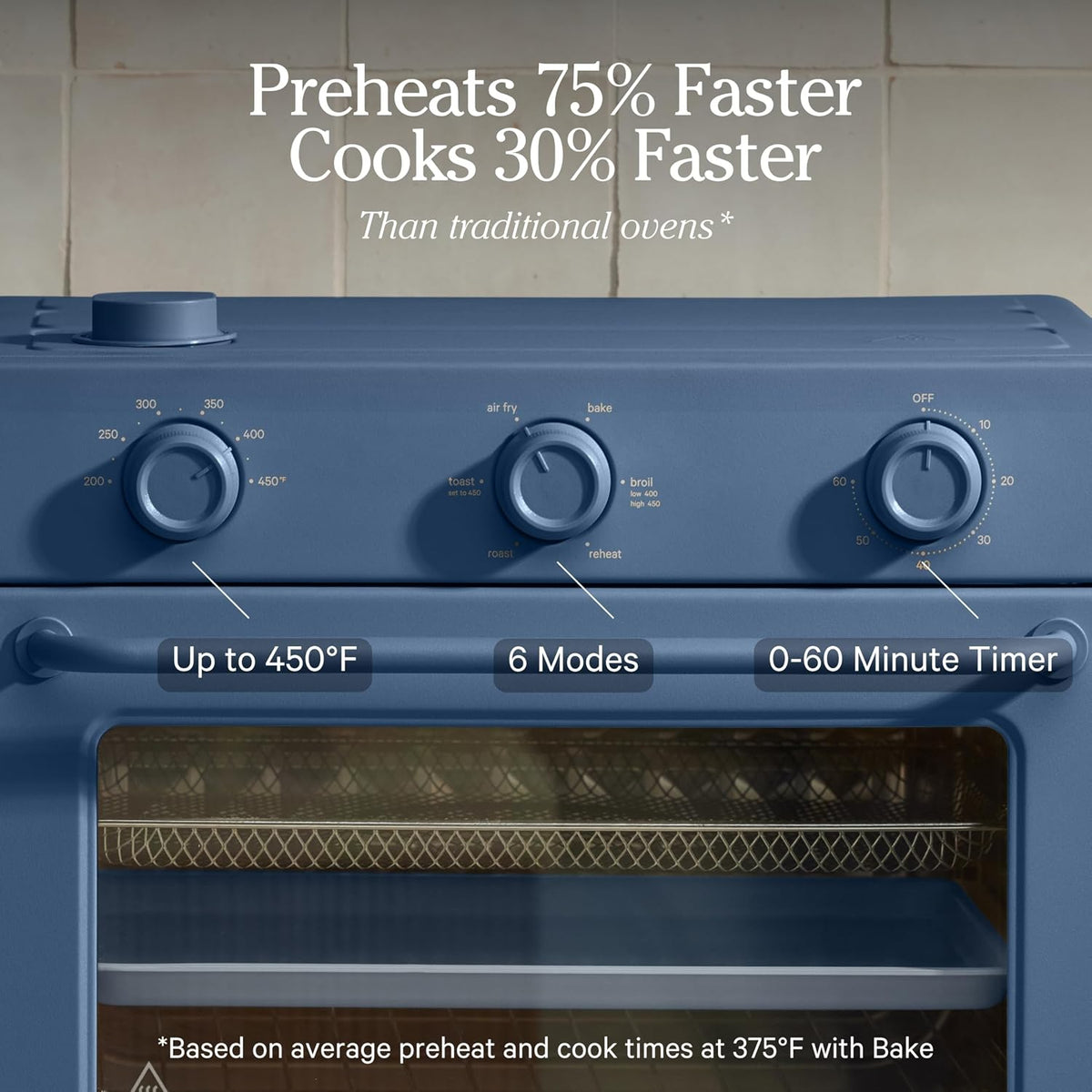 Our Place Large Wonder Oven, 6-in-1 Air Fryer & Toaster Oven, 3-Rack, 32 Qt