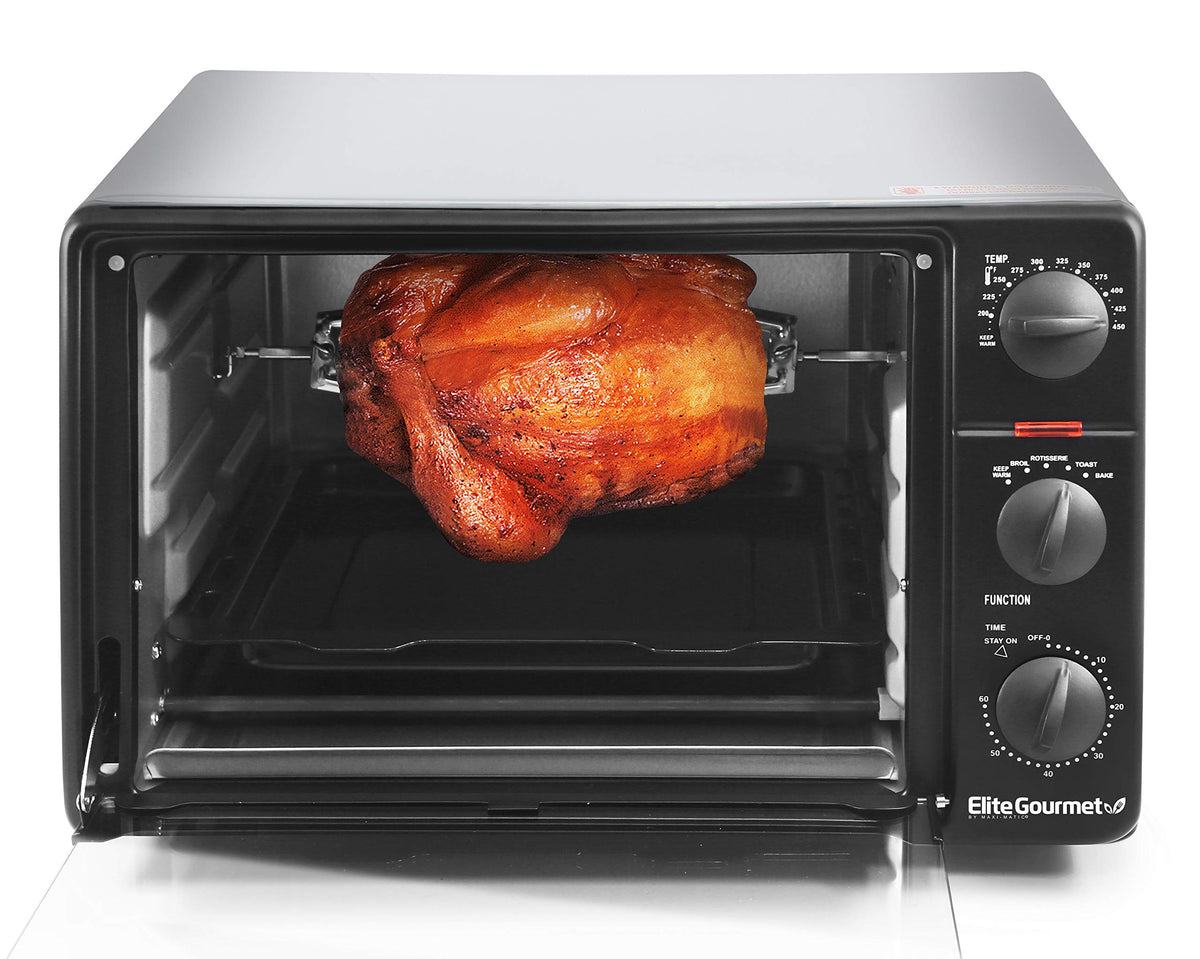 Elite Gourmet ETO4510MX French Door Convection Oven 47.5Qt, Stainless Steel