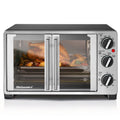 Elite Gourmet ETO2530M Double French Door Oven, 25L, 12" Pizza, SS/Black