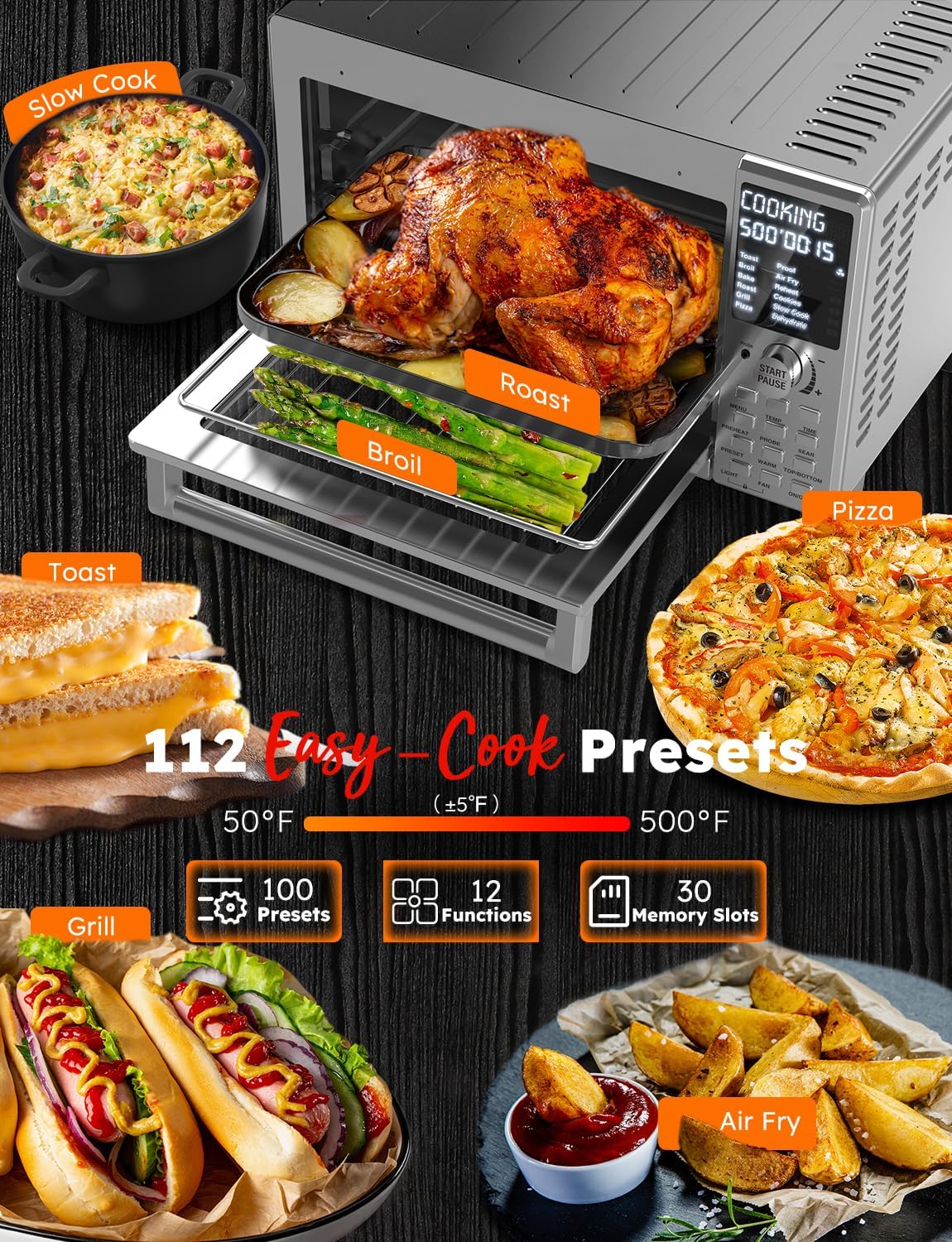Nuwave Bravo XL Pro Air Fryer Toaster Oven w/Grill Combo, 2026 New System