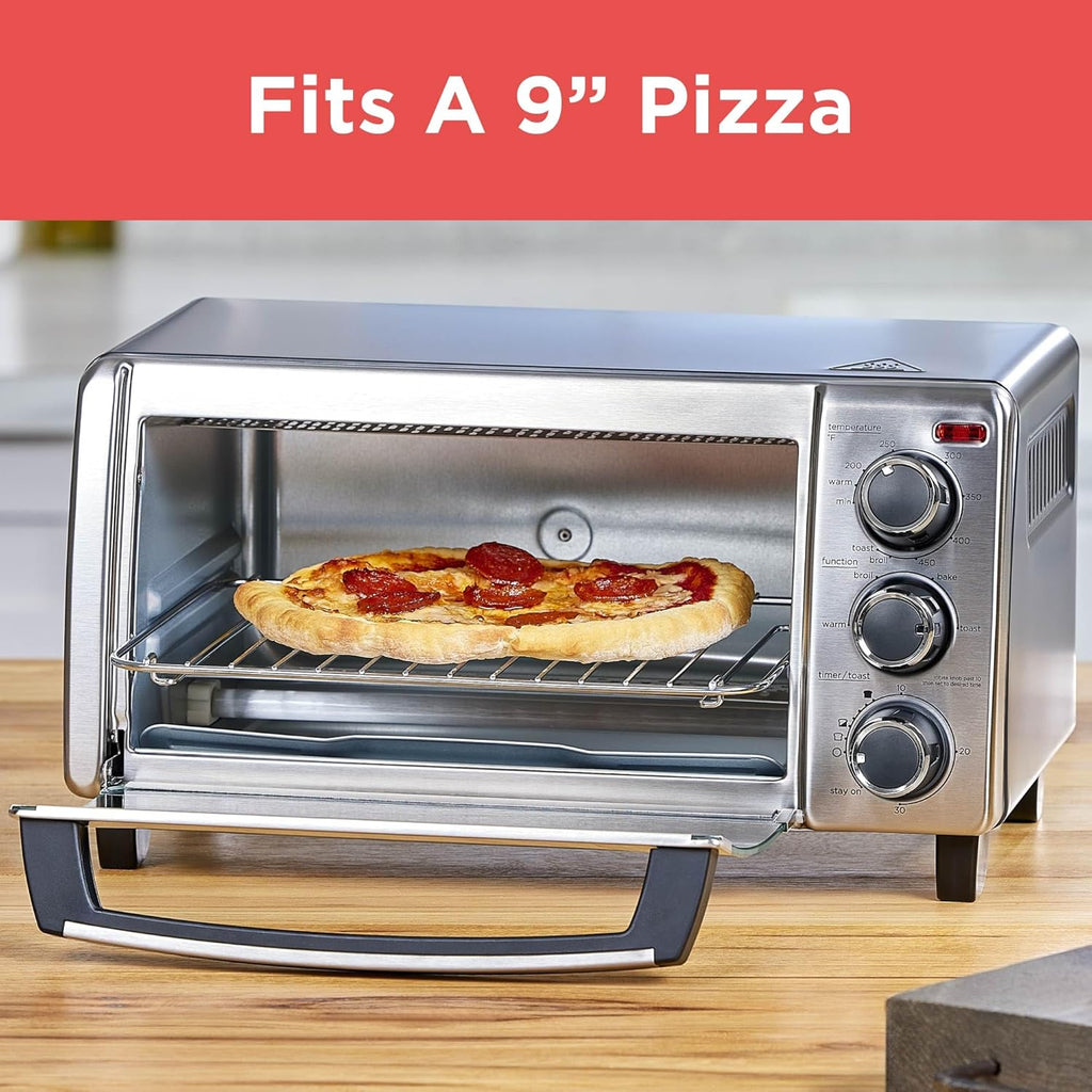 BLACK+DECKER TO1313SBD Toaster Oven, 15.47 Inch, Silver