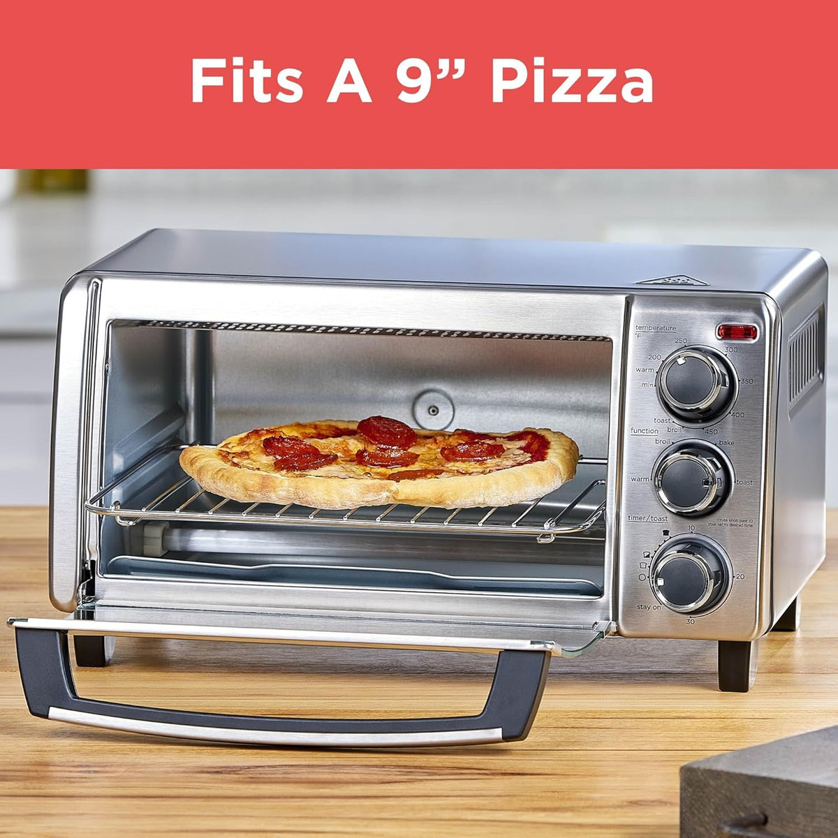 BLACK+DECKER TO1313SBD Toaster Oven, 15.47 Inch, Silver