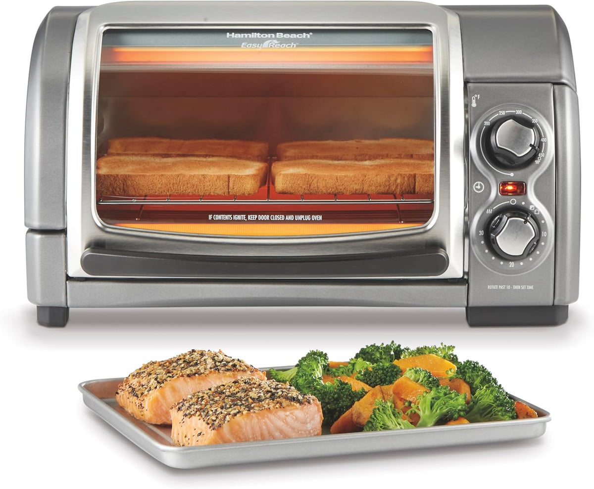 Hamilton Beach Easy Reach 4 Slice Countertop Toaster Oven