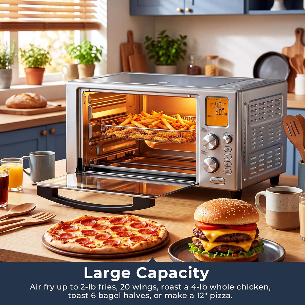 23 QT Air Fryer Toaster Oven, 12-in-1 Convection Oven Countertop Non Toxic