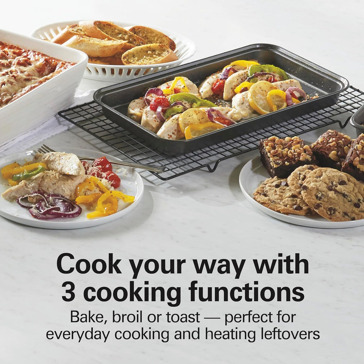 Hamilton Beach Easy Reach 4 Slice Countertop Toaster Oven