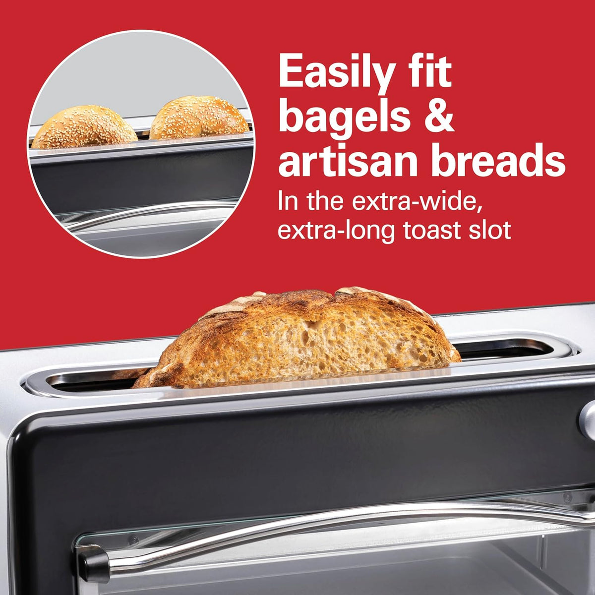 Hamilton Beach 2-in-1 Countertop Toaster Oven & Long Slot 2 Slice Toaster