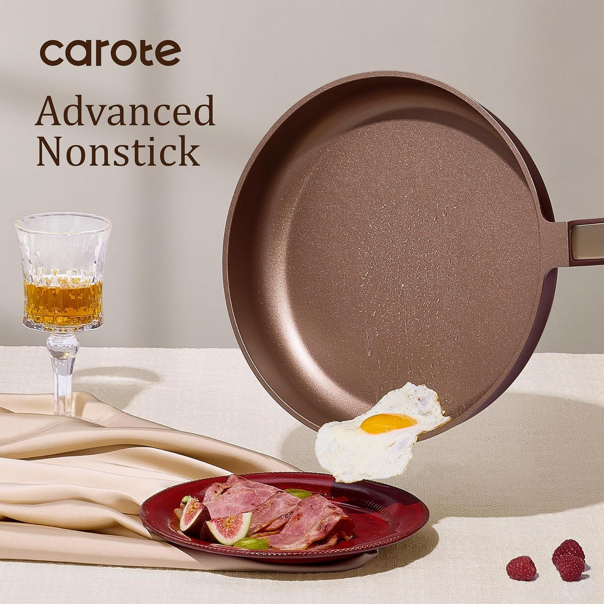 CAROTE 31pcs Nonstick Cookware Sets, Pots and Pans Set with Wok